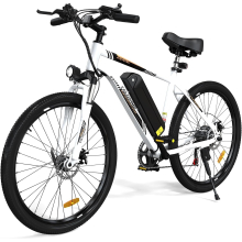 (WIHTE) HITWAY Electric Bike,26" Ebikes, 90KM Hybrid Bike