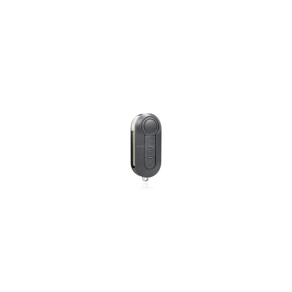 Mediatronixs Black 433Mhz 3 Button Remote Flip Key Fob For Fiat Punto 500 500L Ducato Doblo Marelli