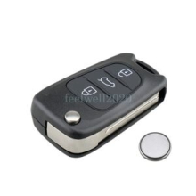 Replacement Flip Key Fob Case + Battery For KIA Ceed Sportage Rio Picanto Optima