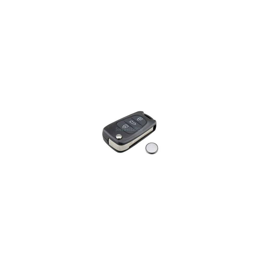 Mediatronixs Replacement Flip Key Fob Case + Battery For Kia Ceed Sportage Rio Picanto Optima