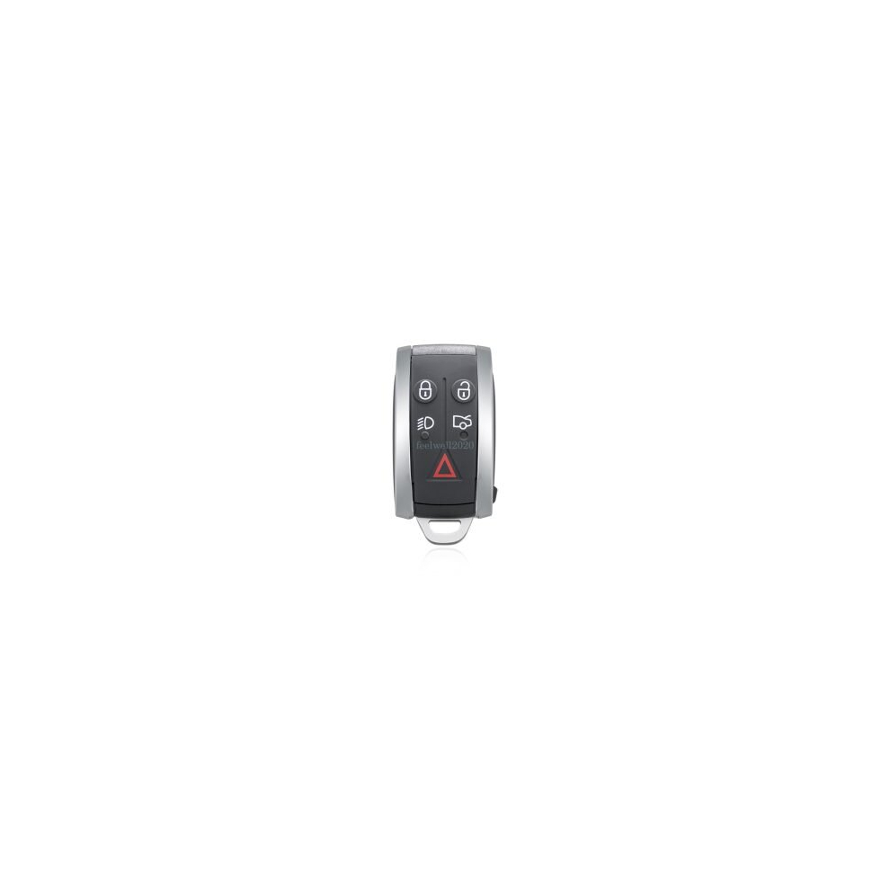 Mediatronixs For Jaguar Xf Xj Xkr Xk S X Type 5 Button Remote Key Fob Case Shell Replacement Black