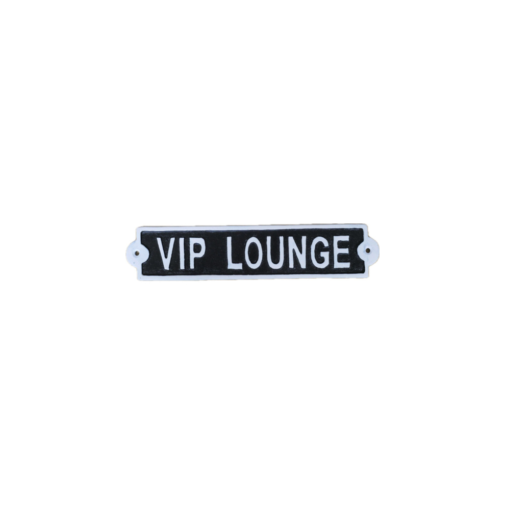 'VIP Lounge' Cast Iron Sign | Novelty Home Bar Sign