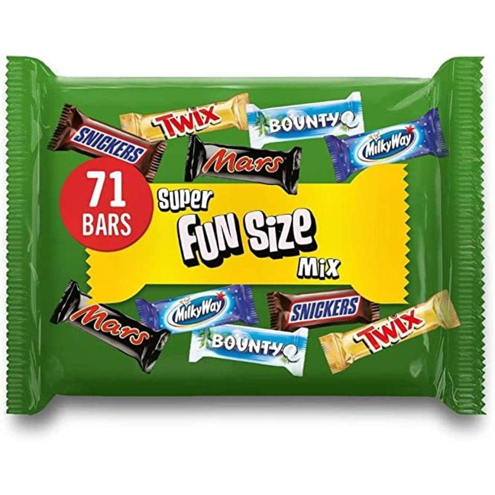Snickers Mars, Twix & More Assorted Fun Size Chocolate Bars, Party Bag Fillers, 1.4Kg, 71 Bars