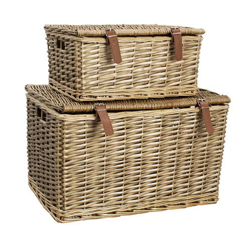 S/2 Wicker Hamper Large and Small