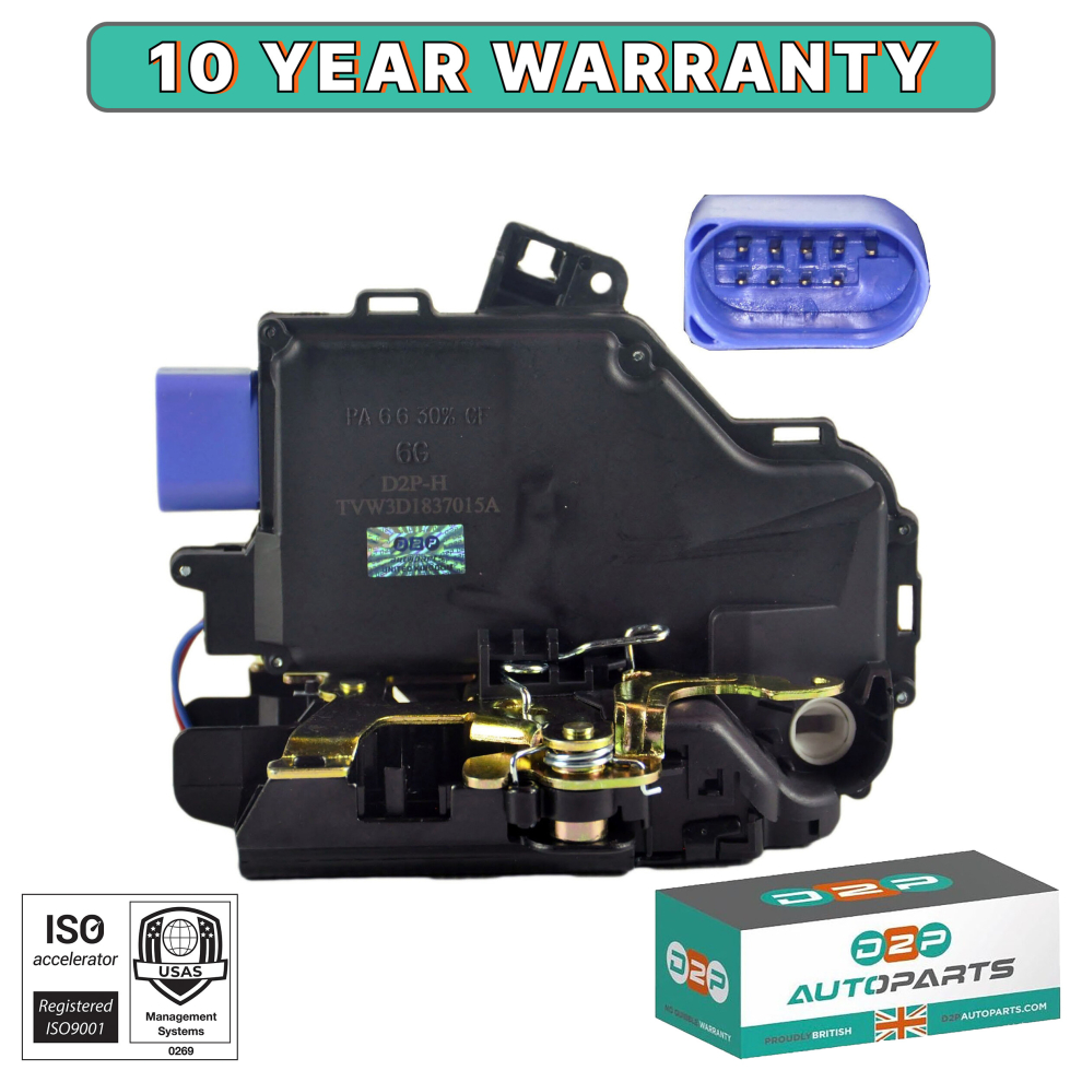 FRONT LEFT PASSENGER SIDE DOOR LOCK MECHANISM FOR VW GOLF MK5 JETTA CADDY TOURAN