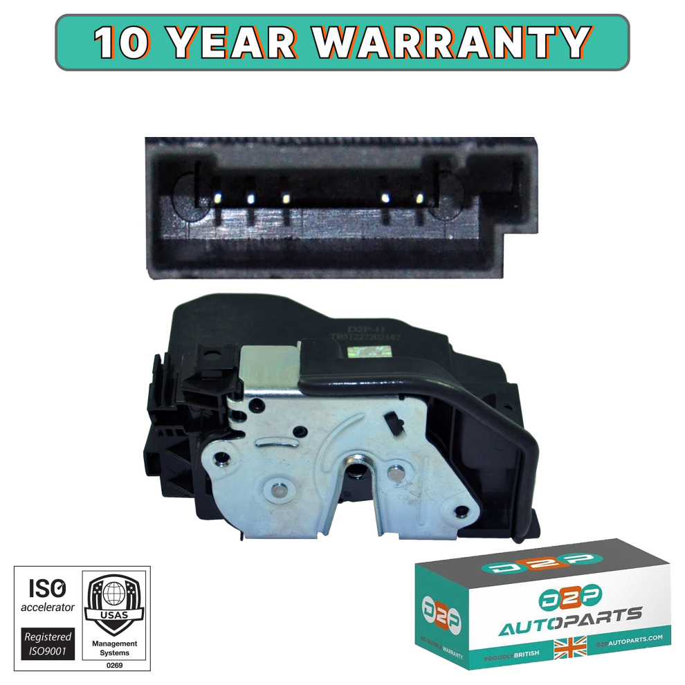 D2p Rear Left Door Lock Latch Actuator For Bmw Series 1, 2, 3, 4, 5, 6, 7, X1, X3, X6 & Z4.