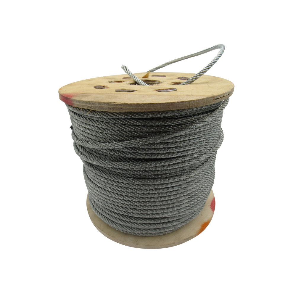 Galvanised Wire Rope Cable 2.5Mm 100M (Steel Metal Rigging 6 X 7) 707152579988