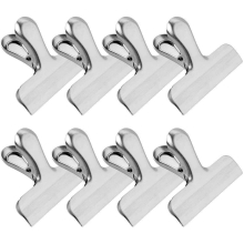 (Pack of 16) Food Bag Clips Metal Size 3-inch Wide Heavy Duty For Food Storage