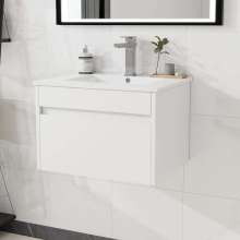 600mm Bathroom Vanity Unit & Basin Sink Wall Hung Cabinet with Drawer