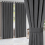 (Charcoal, 66"x72") Heavy Velvet Curtains Eyelet Ring 1