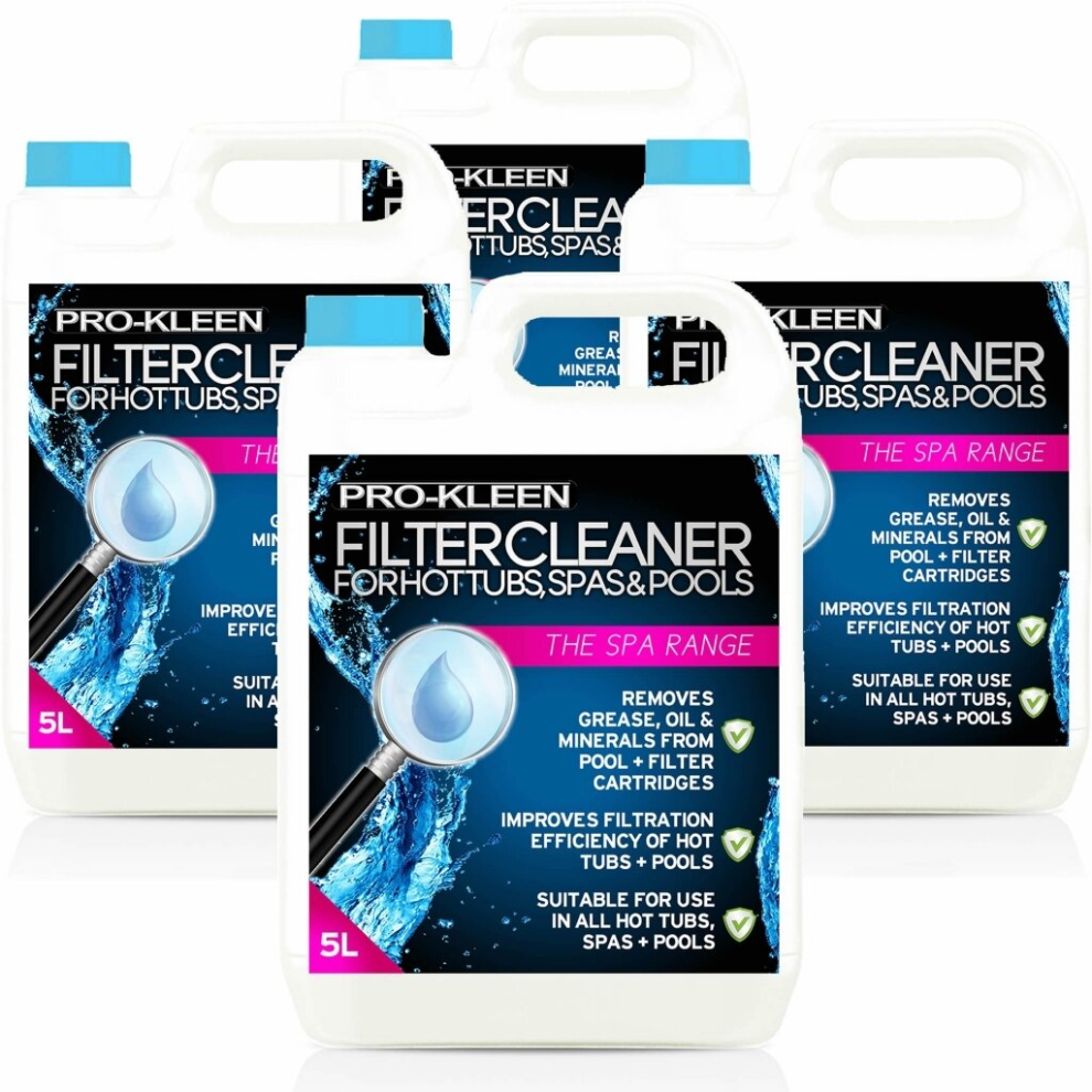 Pro-Kleen (20L) 5L Hot Tub, Spa And Pool Filter Cleaner