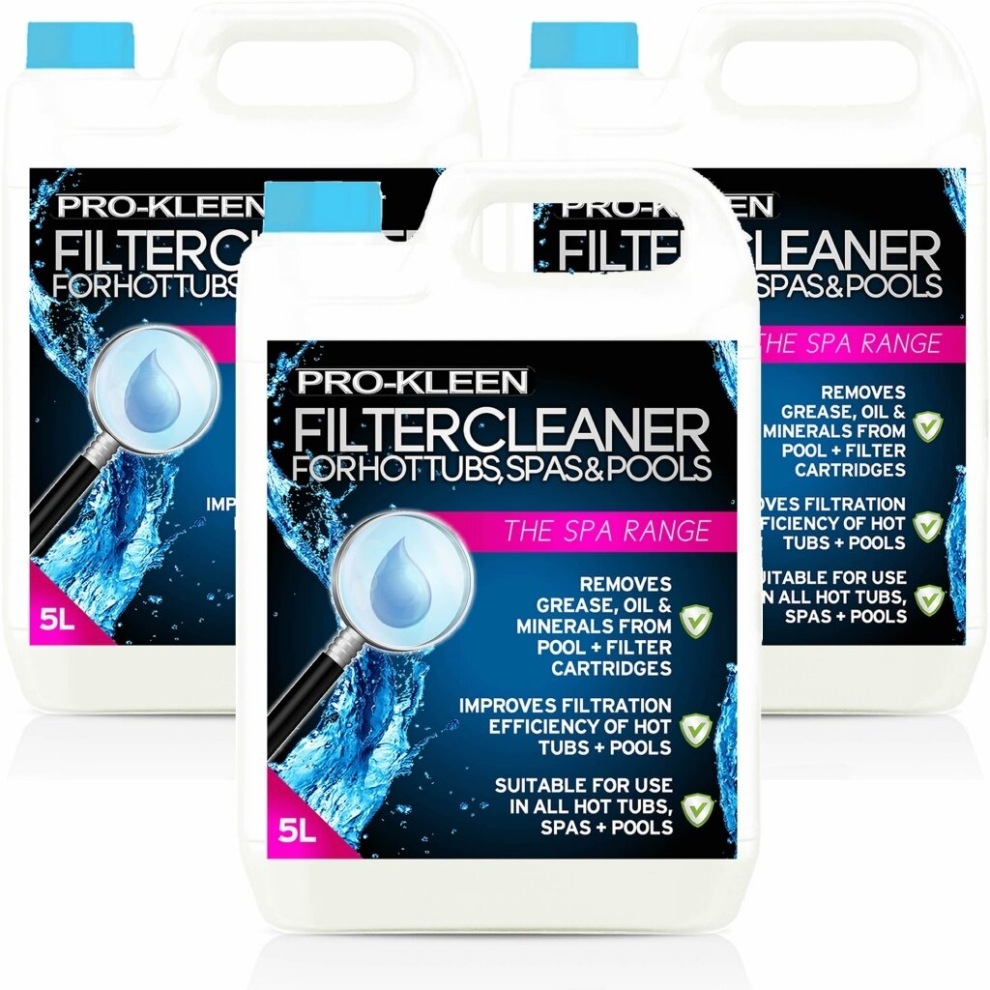 Pro-Kleen (15L) 5L Hot Tub, Spa And Pool Filter Cleaner