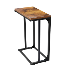 C-Shaped Sofa Side Table Metal Frame Industrial Style