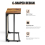 C-Shaped Sofa Side Table Metal Frame Industrial Style 5