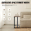 C-Shaped Sofa Side Table Metal Frame Industrial Style 7