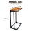 C-Shaped Sofa Side Table Metal Frame Industrial Style 4