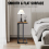 C-Shaped Sofa Side Table Metal Frame Industrial Style 11
