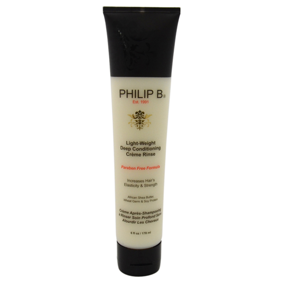 Philip B Light -Weight Deep Conditioning Creme Rinse (Paraben-Free) By For Unisex - 6 Oz Conditioner