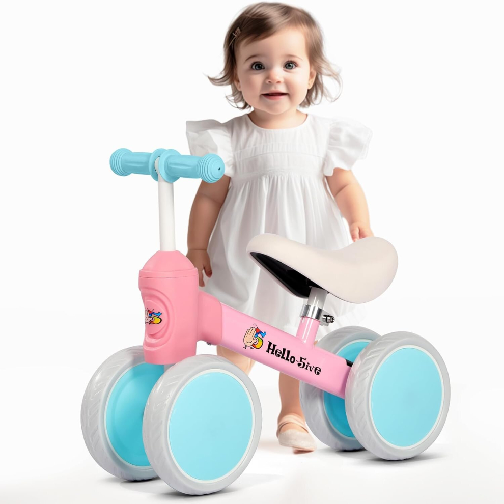 (pink&blue) Baby Balance Bike for 1-3 Year Old Boys Girls Kids