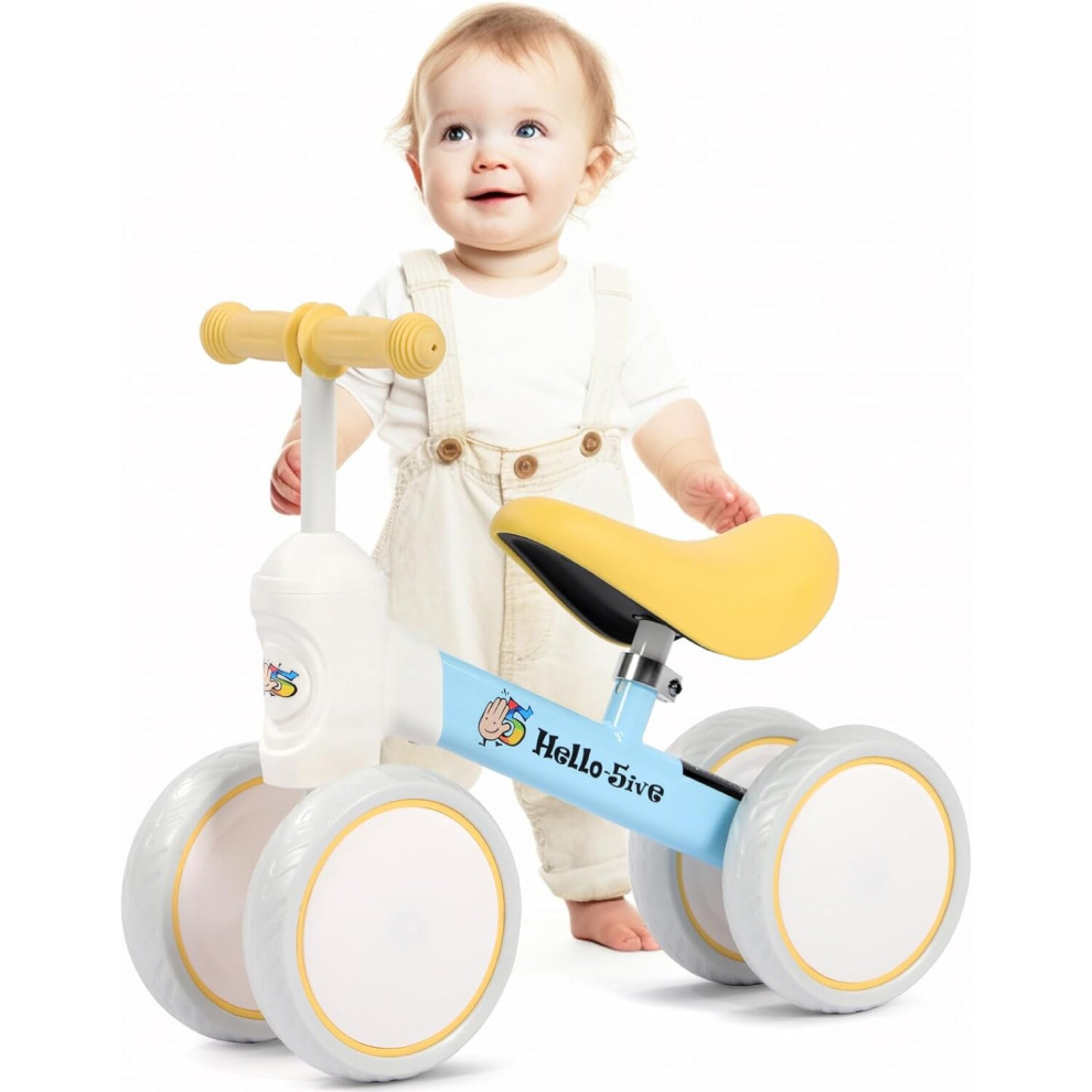 (blue&yellow) Baby Balance Bike for 1-3 Year Old Boys Girls Kids