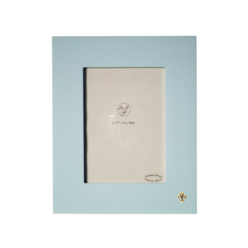 5x7 Blue Wooden Fleur De Lis Photo Frame