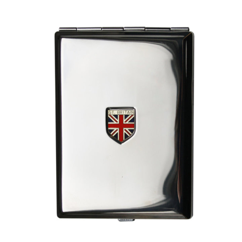 Great Britain Union Jack Chrome Cigarette Case