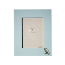 5x7 Blue Wooden Tawny Owl Photo Frame