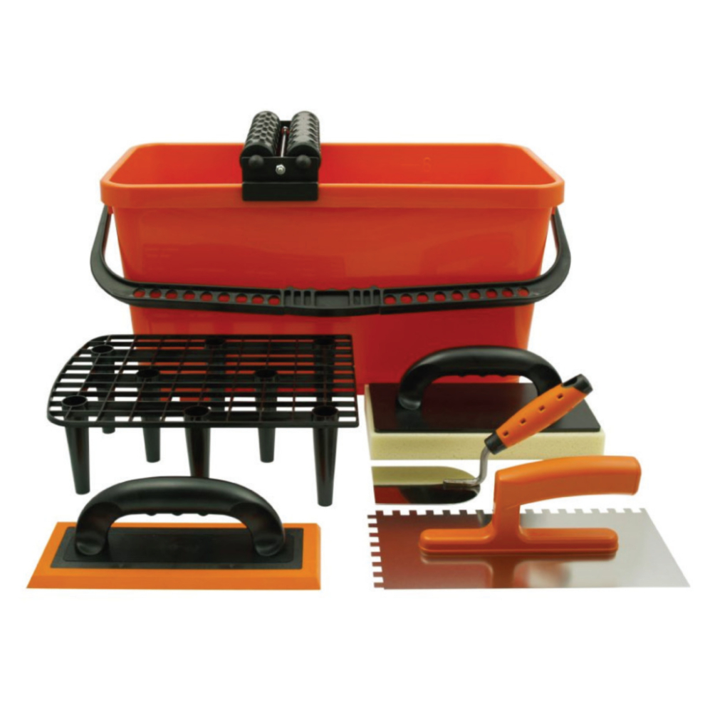 Professional Washboy Tiling Set Bucket Grouting Grout Sponge Float Trowels 5056517967805