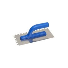 Stainless Steel Notched Trowel 130mm x 270mm / 6mm x 6mm Metal Tiling Float