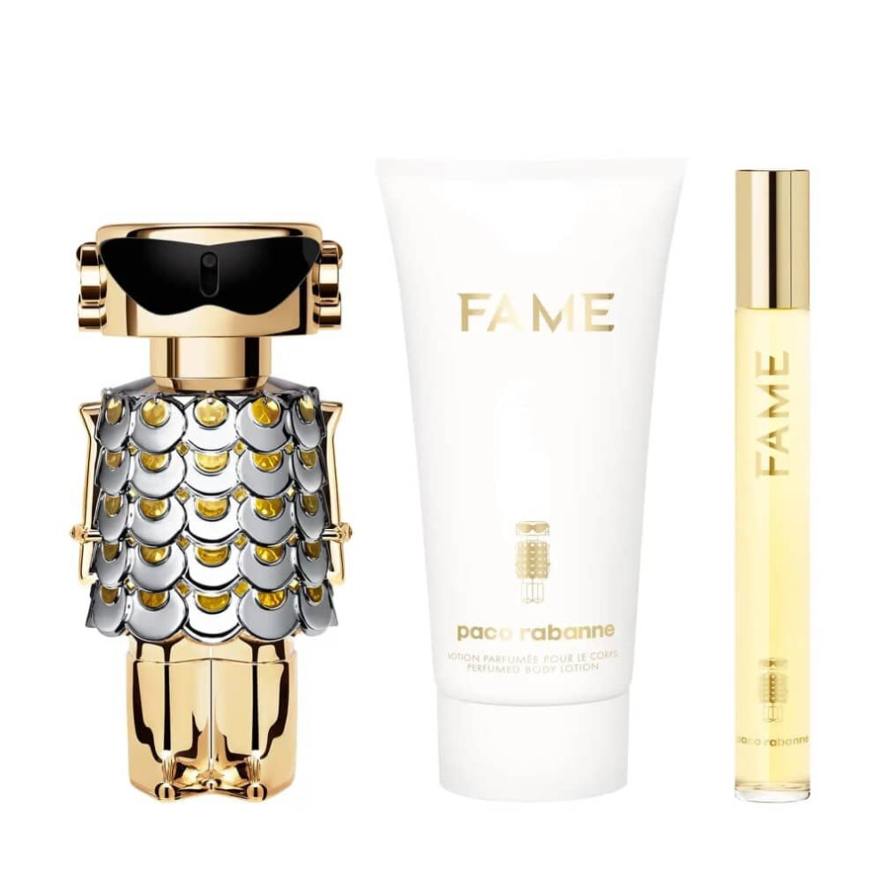 Paco Rabanne Fame Gift Set 80ml EDP 100ml BL 10ml Mini Spray 2023
