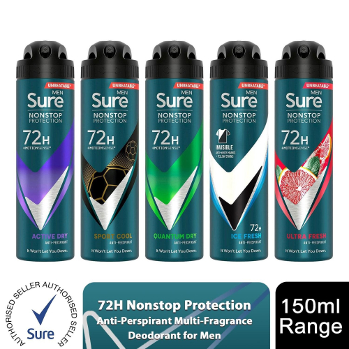 Sure Sure Men 72H Anti-Perspirant Deodorant 150ml