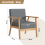 MCC (Single seater, Grey) 1/2/3 Seater Fabric Upholstered Padded sofa 5