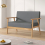 MCC (Two seater, Grey) 1/2/3 Seater Fabric Upholstered Padded sofa 1
