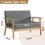 MCC (Two seater, Grey) 1/2/3 Seater Fabric Upholstered Padded sofa 7