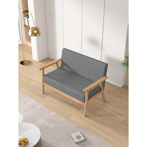 MCC (Two seater, Grey) 1/2/3 Seater Fabric Upholstered Padded sofa 2