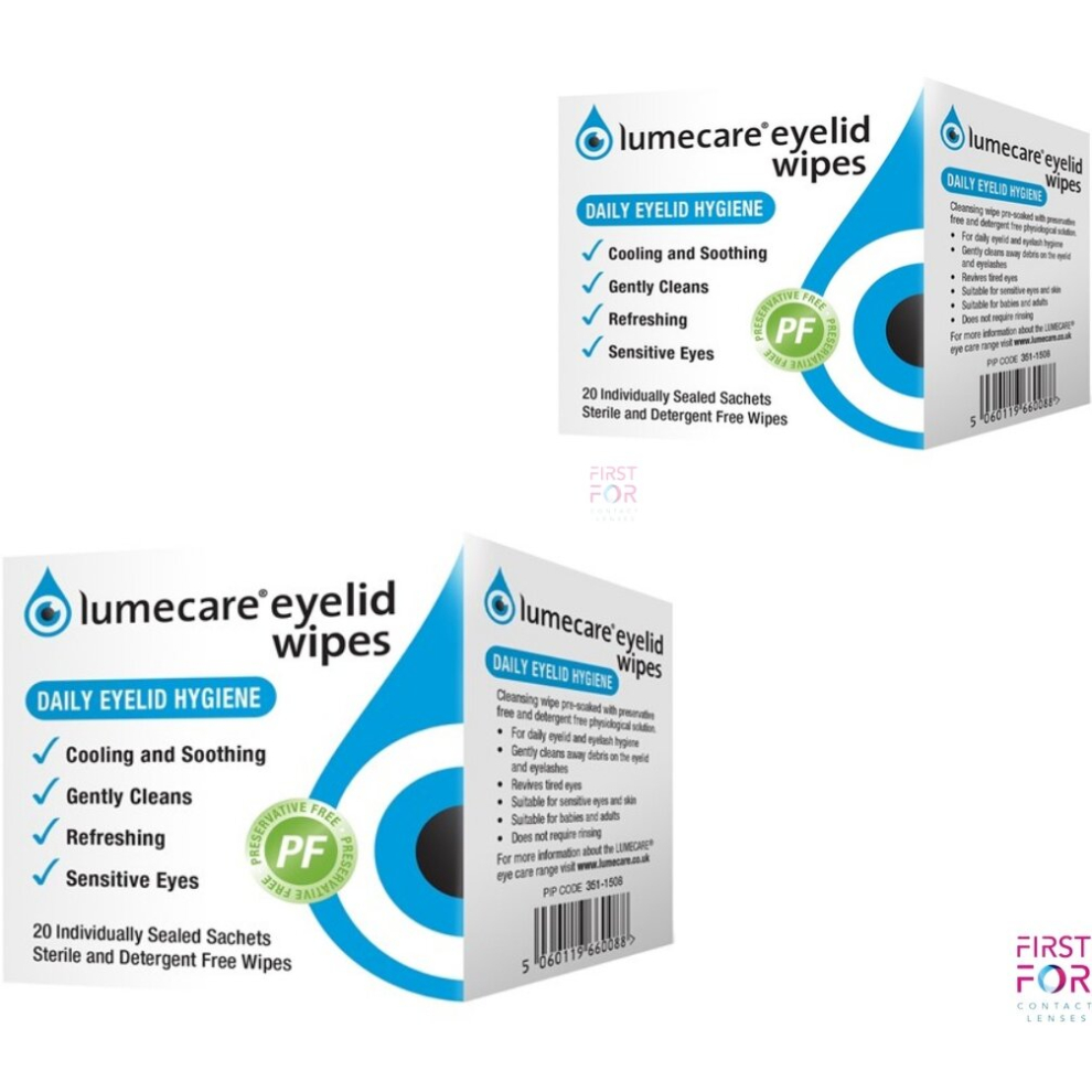 Lumecare Cleansing Cooling Soothing 40 Wipes Eyelid Hygiene