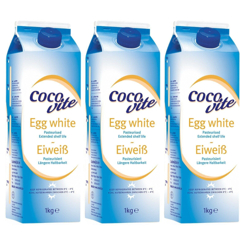(3) Liquid Egg Whites 1Kg High Quality Protein Source