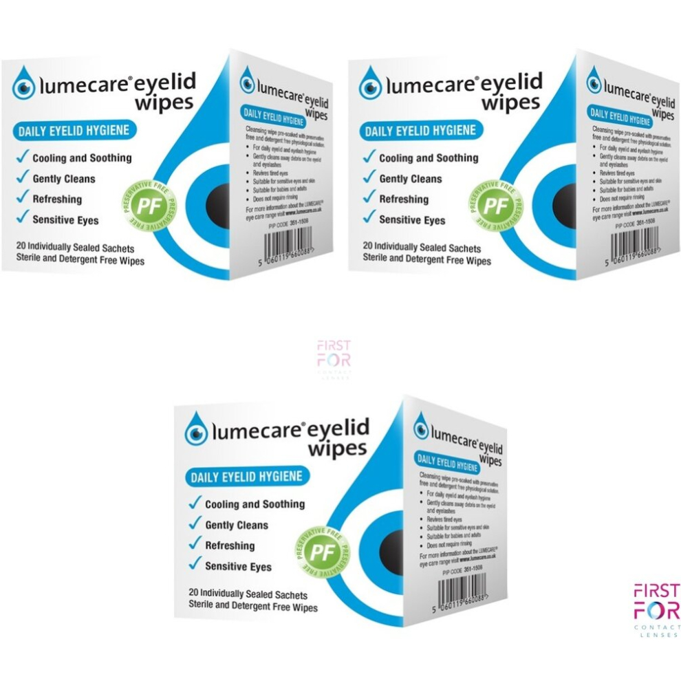 Lumecare Cleansing Cooling Soothing 60 Wipes Eyelid Hygiene