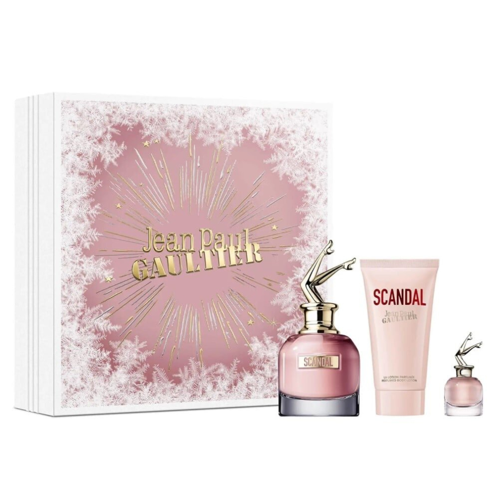JPG Scandal Womens Gift Set 50ml EDP, 6ml EDP Spray & 75ml Body Lotion