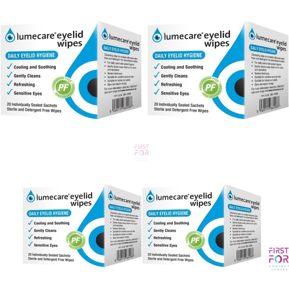 Lumecare Cleansing Cooling Soothing 80 Wipes Eyelid Hygiene