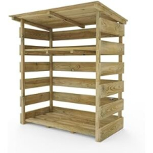 (Single - 110cm Wide, 123cm Tall) Storehaus Wooden Log Store