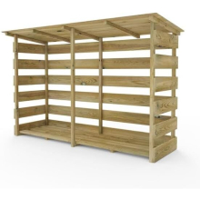 (Double - 190cm Wide, 123cm Tall) Storehaus Wooden Log Store