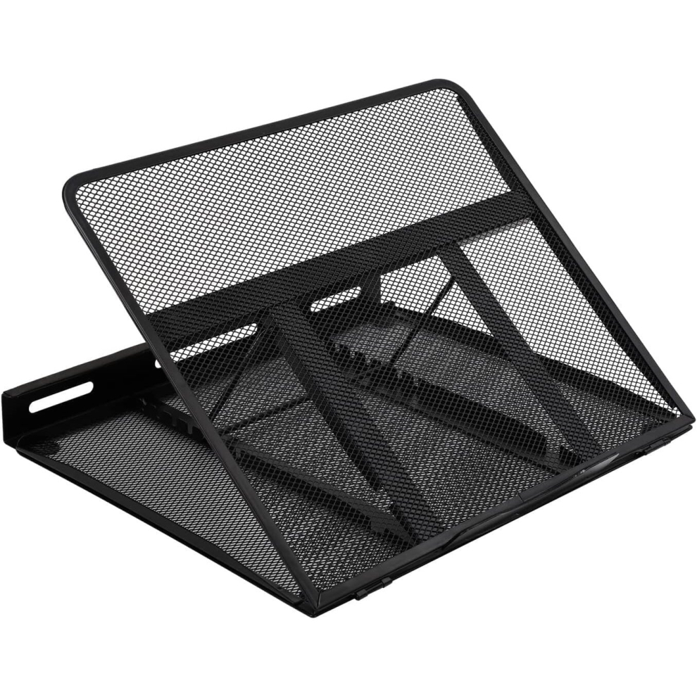 Amazon Basics Ventilated Adjustable Ergonomic Laptop Stand, 33 x 28.7 x 18.5 cm, Black