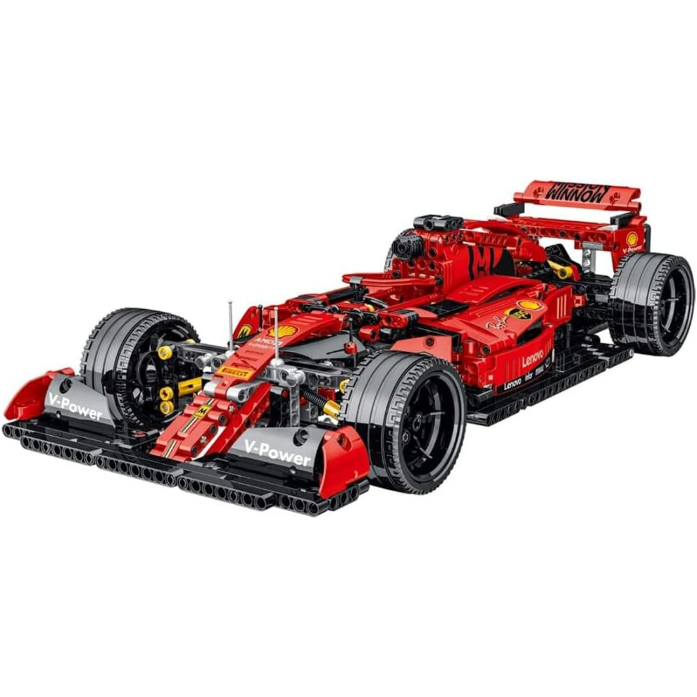 (RED) LEGO Compatible Technic McLaren Formula 1 Race Car Set for Adults, 1,434-Pc F1 Motor Sport Model Building Kit, Gift Idea for Men Collectible  42