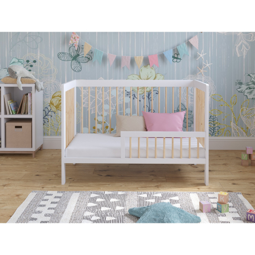 (White/Pine) Luca | Cot Bed 120x60cm
