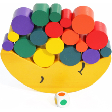 TOWO Wooden Stacking Blocks Balancing Game Children Moon Equilibrium Game Sorting Toys for 3 Years Old Math Montessori Educational Preschool Kids