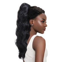 (P4.5.27) Sleek Glow wavy Synthetic Fibre Ponytail 20'' Inch