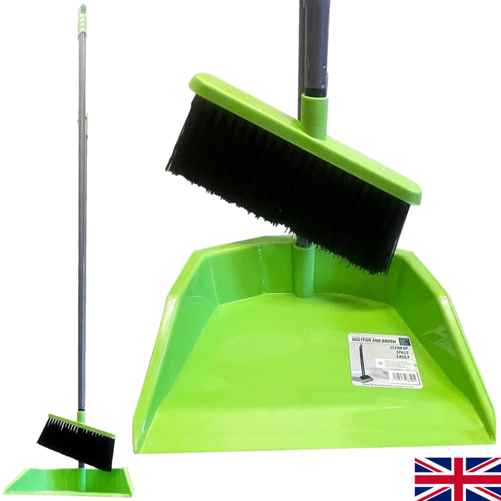 Long Handled Dustpan and Brush Set Soft Indoor Broom Sweeping Floor