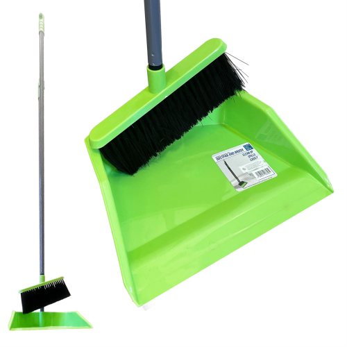 Long Handled Dustpan and Brush Set Soft Indoor Broom Sweeping Floor 2