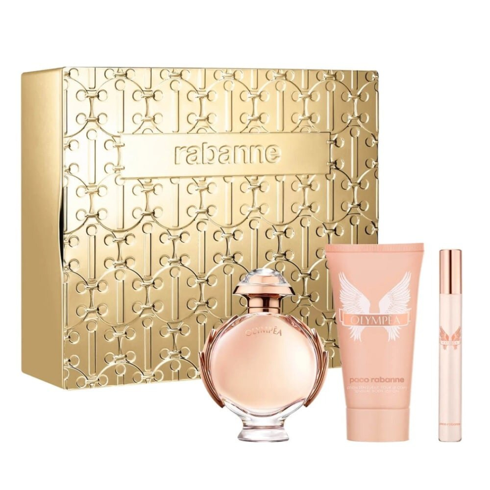 Paco Rabanne Olympea Gift Set 50ml EDP 75ml BL 10ml Mini Spray 2023